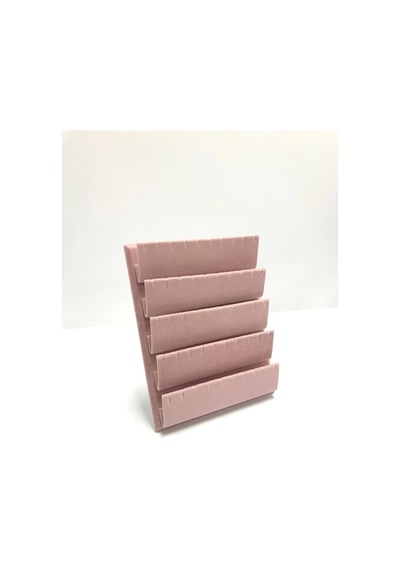 Yerli Üretim Süet Kumaş 20/16 Cm Pembe Renk Ayaklı Küpe Standı Çok Renkli