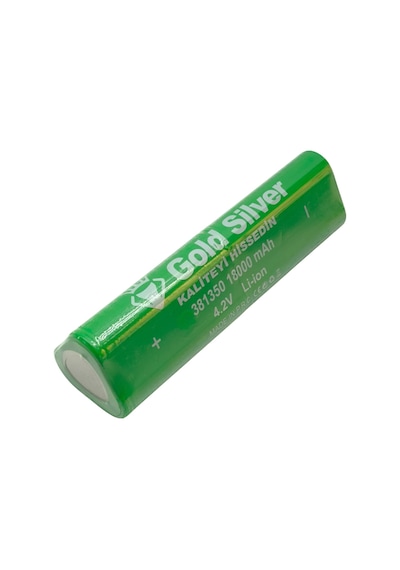 Gold Silver 381350 4.2v 18000 Mah Li-ion Şarj Edilebilir Üçgen El Feneri Pili 13 Cm - 280g