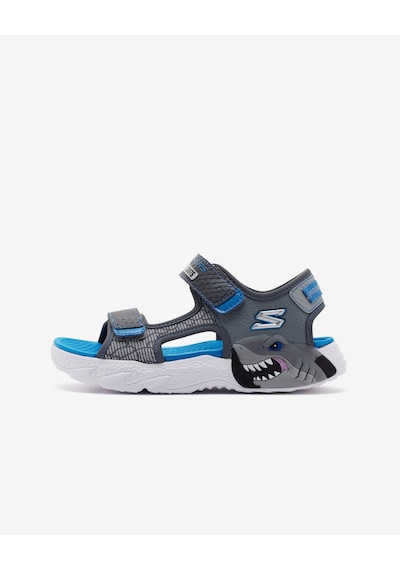 Skechers Creature - Splash Büyük Erkek Çocuk Gri Işıklı Sandalet 400614l Ccbl Gri