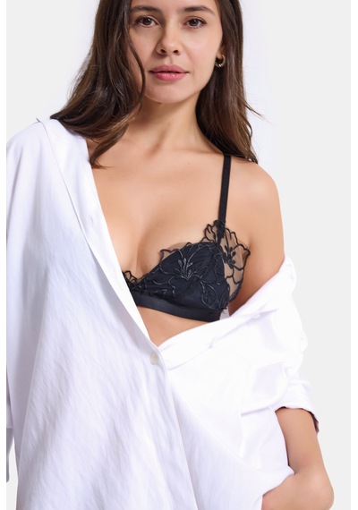 Kadın Kırmız Siyah 2'li Paket Dantelli Bralet Büstiyer Kırmızı