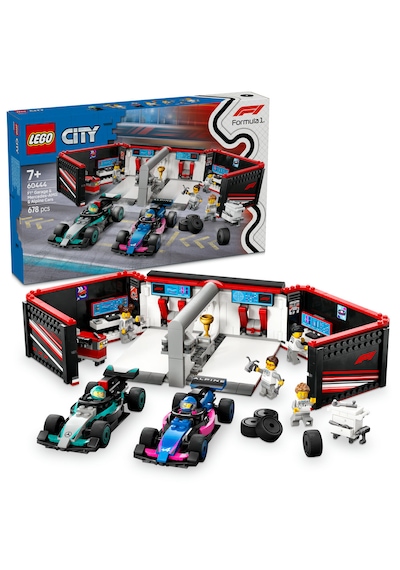 LEGO® City F1® Garajı ve Mercedes-AMG ve Alpine Arabaları 60444 -7 Yaş ve Üzeri Çocuklar için Yarış Arabası İçeren Oyuncak Yapım Seti(678P)