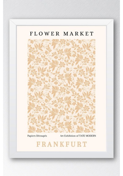 Flower Market Frankfurt Çerçeveli Tablo - Eklektik Tarz Duvar Dekoru
