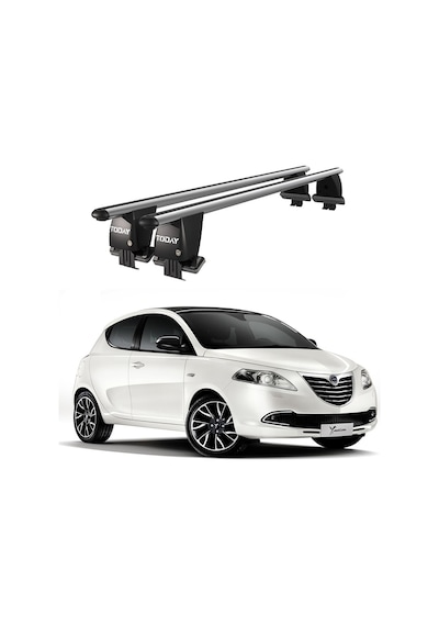 Royal Lancia Ypsilon 2010-2013 Uyumlu Gri Kilitli Ara Atkı Port Bagaj Tavan Barı