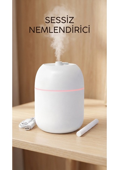 Buğz Hava Nemlendirici 220ml Buhar Makinesi, Ofis Ve Ev Ortamları İçin Uygun, Kompakt Ve Hafif Tasarım