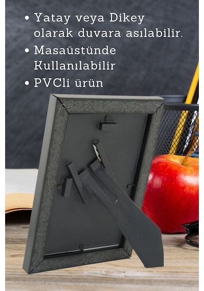 Ceviz-6 Adet Pvc Li 15x21 Cm 22mm Bombeli Çerçeve Fotoğraf Resim Çerçevesi Ayaklı Veya Duvara Asma Yatay-dikey