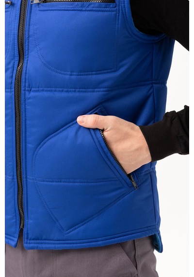Melesa Kışlık İş Ve Outdoor Yelek - Suya Dayanıklı, Çok Cepli Saxmavi