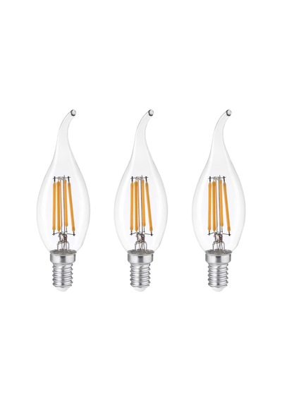 Heka 3'lü Filament Rustik Led Ampul Kıvrık Uç 8w 3000k E14 Gün Işığı