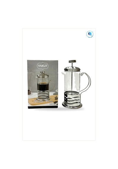 French Press 350 Ml Cam Kahve Demliği Paslanmaz Çelik Filtreli Mu Çok Renkli