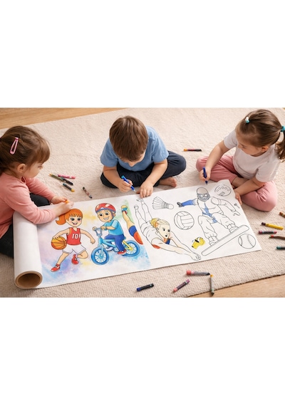 Kültür Ve Sanat Temalı Boyama Rulosu 30 Cm X 500 Cm Çocuklar Için Sanat Etkinliği