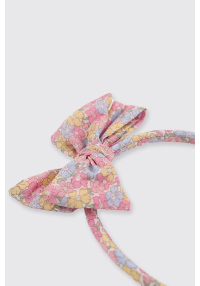 Panço Liberty Kumaş Çiçek Desenli Kız Çocuk Taç Mor