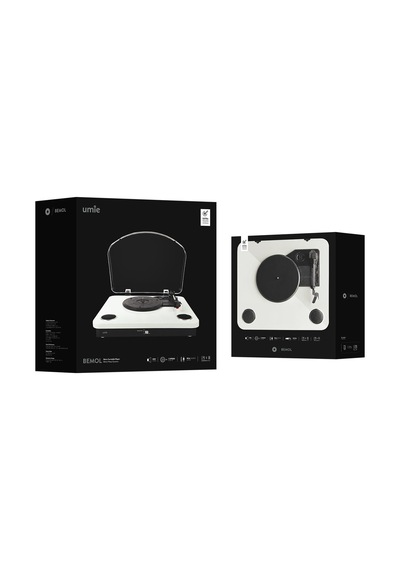 Umie Bemol Beyaz Piano Kaplama 10w Bt İn, Bt Out, Rca, Usb Özellikli Nostaljik Pikap