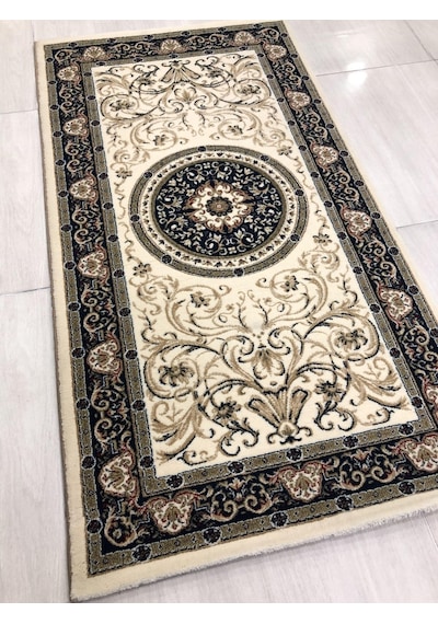 Saray Halı Klasik 11105 R 80X150 Krem Lacivert Küçük Ölçü Halı !