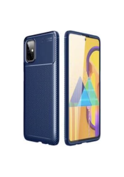 Samsung Galaxy Uyumlu M51 Kilif Elde Kaymayan Karbon Tasarim Silikon 459807079