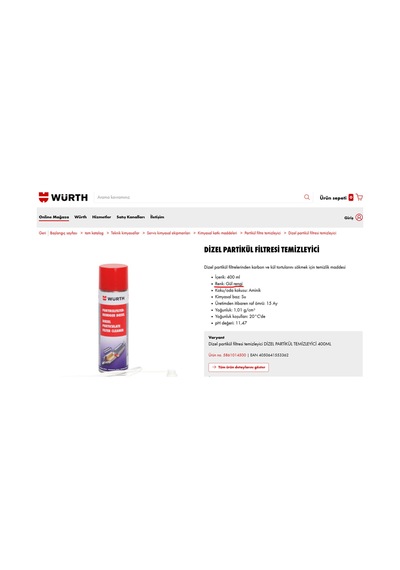 Dizel Partikül Filtre Temizleyici 400 Ml  Pembe Köpük