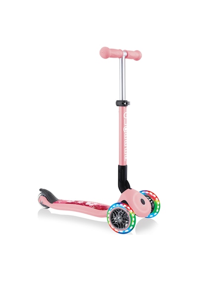 Globber Junior Fantasy Katlanabilir Işıklı Scooter - Pastel Pembe