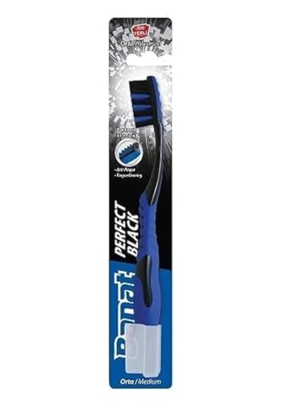 Perfect Black Diş Fırçası Orta Açık Ahşap