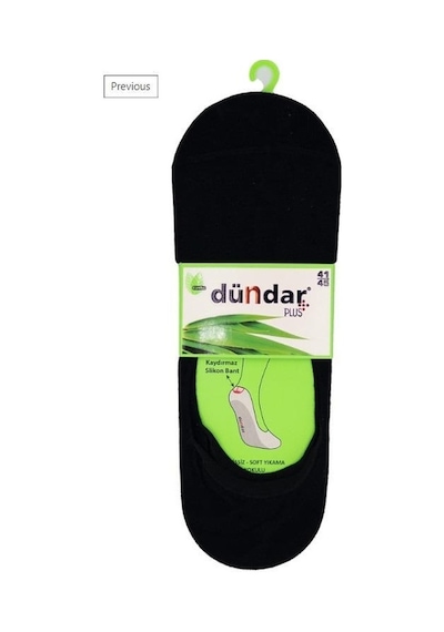 Dündar Çorap Plus Erkek Bambu Babet Siyah 6'lı 5541 Siyah