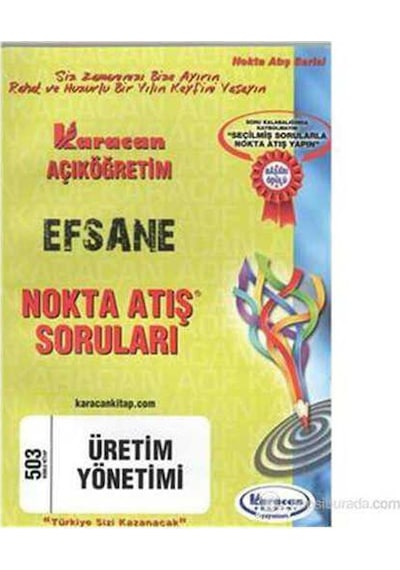 Karacan Aöf 2014 3.Sınıf Üretim Yönetimi