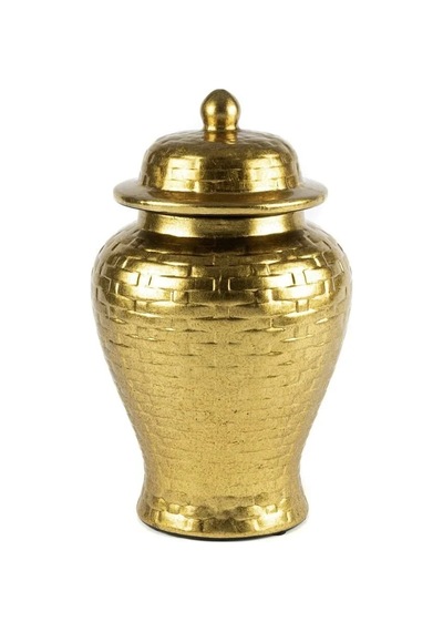 Mikasa Moor Gold Hasır Desen Kapaklı Küp 20x34cm Altın