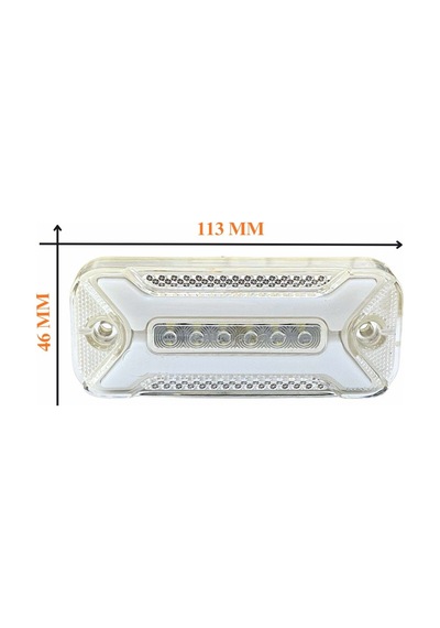 24v Yan Park Lambası Dorse Side Marker Beyaz 2 Fonksiyonlu Neon Ledli 113 46 Mm