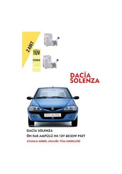 Dacia Solenza Ön Far Ampül Takımı 2 Adet