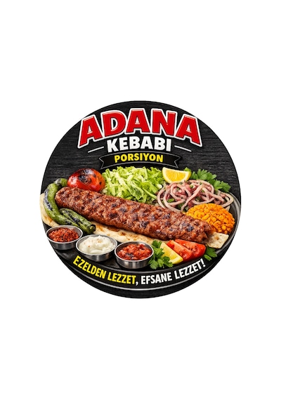 Mayeka Adana Kebabı Porsiyon Temalı Kebapçılar Restoranlar Lokantalar İçin Ahşap Duvar Kapı Dekoratif Süs 9