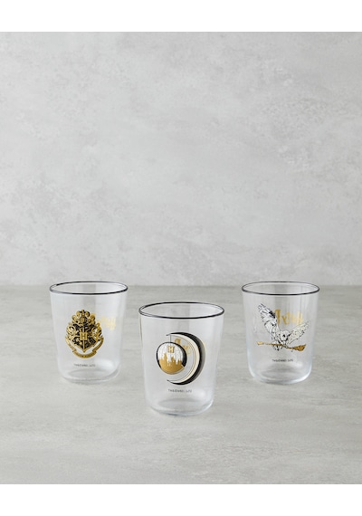 English Home Harry Potter Cam 3'lü Lisanslı Bardak 315 Ml Renkli Renkli