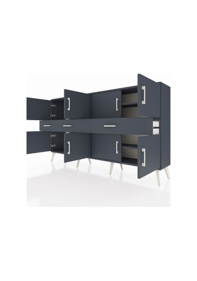 Arges Konsol 5 Raflı 3 Çekmeceli 8 Kapaklı 176x30x99 Antrasit-antrasit Antrasit - Antrasit Arges Konsol 5 Raflı 3 Çekmeceli 8 Kapaklı 176x30x99 Antrasit-antrasit Antrasit - Antrasit