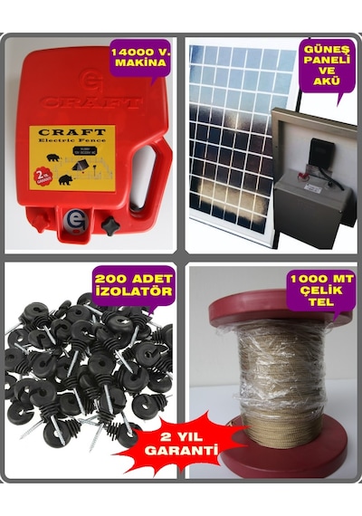 Çift Bobinli 14Kw Elektrikli Çit Seti 10 Dönüm İçin