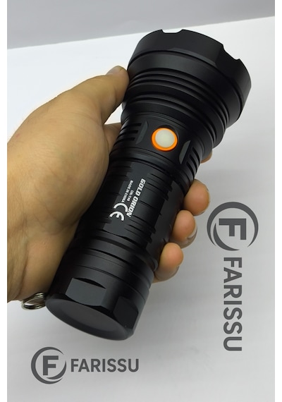 Or-t40 100w 5000 Lümen Şarj Edilebilir Led El Feneri - Yüksek Performans Ve Uzun Çalışma Süresi Siyah