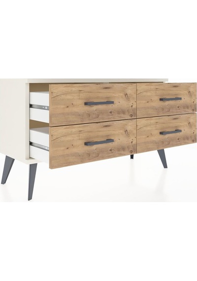 Arges Şifonyer 4 Raflı 88x30x48 Aytaşı-aytaşı/çam Aytaşı/çam