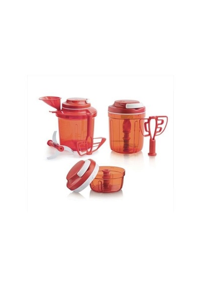 Tupperware - Kırmızı Süper Şef Tüm Set Çok Renkli