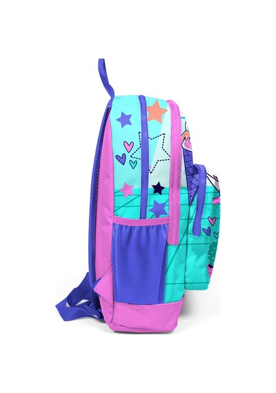 Coral High Kids Turkuaz Pembe Dondurmalı Kedi Desenli Okul Sırt Çantası 23751