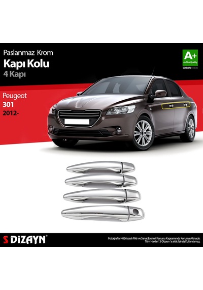 Peugeot 301 Krom Kapı Kolu 4 Kapı 2012 Üzeri