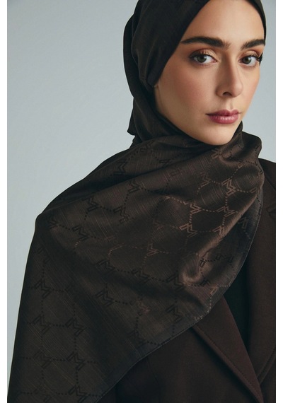 Maisa Neda Pamuk İpek Şal 70 190 Cm - Kahverengi 6057