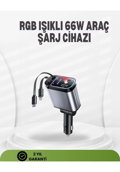 Ford, Opel, Volvo, Skoda Araçlar İçin 66w Çoklu Hızlı Şarj Cihazı