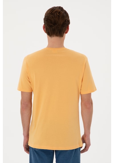 U.S. Polo Assn. Erkek Regular Fit Bisiklet Yaka Turuncu Tişört 50307311-VR202