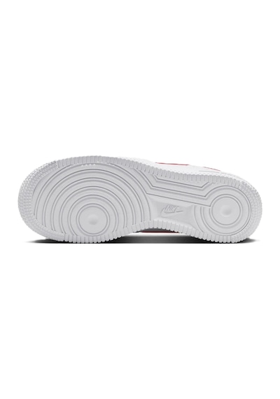 Nike Air Force1 Lv 8 Af1 Leather Unisex Sneaker White Hakiki Deri Unisex Günlük Spor Ayakkabı Beyaz Kırmızı Beyaz - Kırmızı