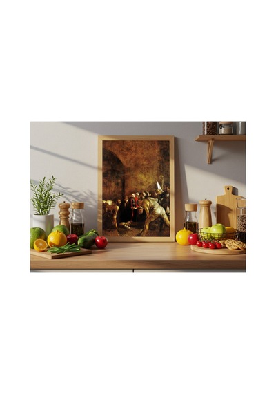 Rönesans Caravaggio Azize Lucia'nın Gömülüşü Çerçevesiz Poster 21x30 Cm A4 Tablo Rönesans
