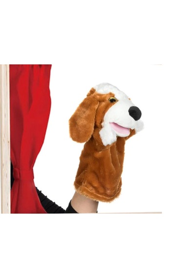 Büyük Peluş Oyuncak El Kuklası Köpek 28 Cm