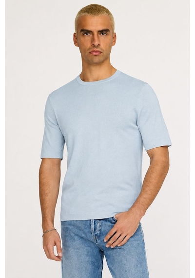 Only & Sons Erkek Yuvarlak Yaka Düz Mavi T-shirt - 22022928
