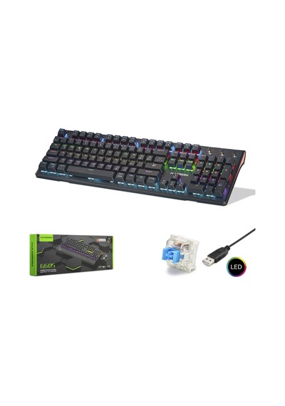 Lb G605 Mekanik Rgb Klavye Blue Switch - Siyah