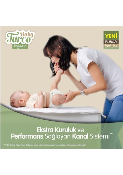 Baby Turco Doğadan Fırsat Paketi Pofuduk Bebek Bezi 2 Numara Mini 48 Adet
