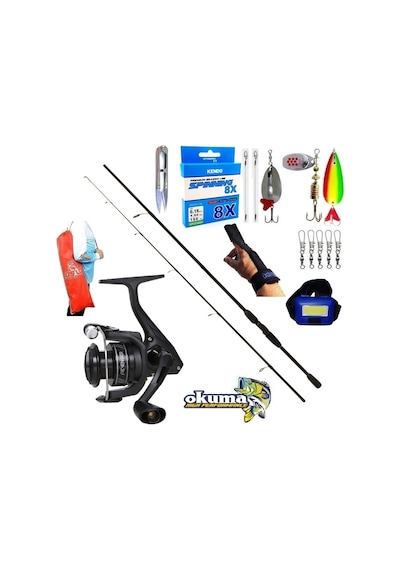 Okuma Revenger Rv-4000a 270cm 20-40gr Double Black Turna Spin Olta Takımı Seti