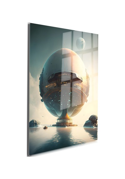 Space/uzay Yapay Zeka Özel Tasarım Cam Tablo Ofis, Mutfak Çocuk Odası, Salon 200