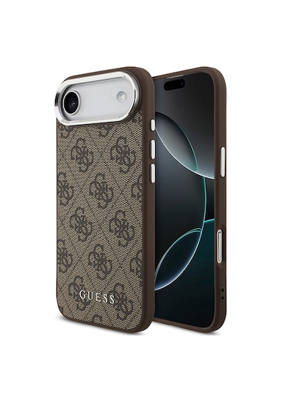 Apple Uyumlu iPhone 17 Air Kılıf Guess Lisanslı M-safe Özellikli 4g Klasik Yazı Logolu Kapak Kahverengi Kahverengi