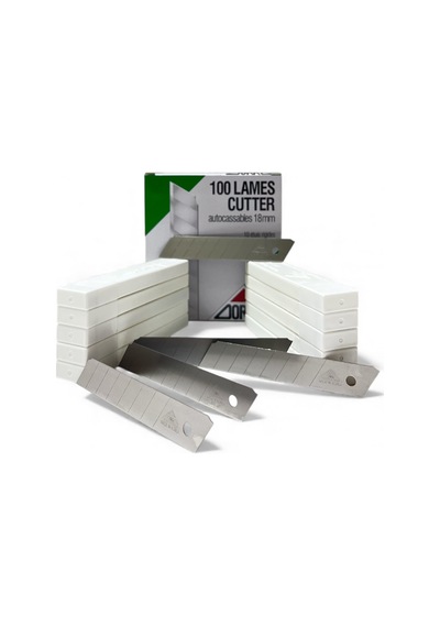 Zorro 1404 Geniş Maket Bıçağı Yedeği 18mm 7 Kırımlı 100 Adet