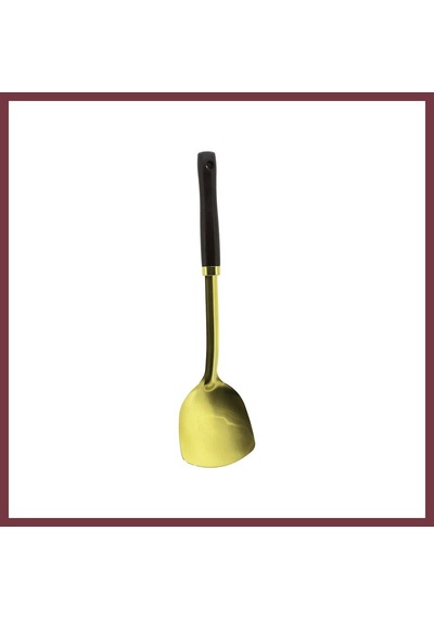 Storeşahin Metal Servis Spatulası Ahşap Saplı Gold Shn0720