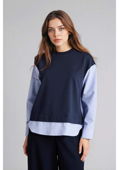 Defacto Regular Fıt Bisiklet Yaka Sweatshirt Kumaşı Sweatshirt Tunik G9278ax26spnv243 Lacivert-nv243