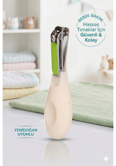 Yenidoğan Uyumlu Ergonomik Bebek Tırnak Makası - Güvenli Ve Kolay Kesim